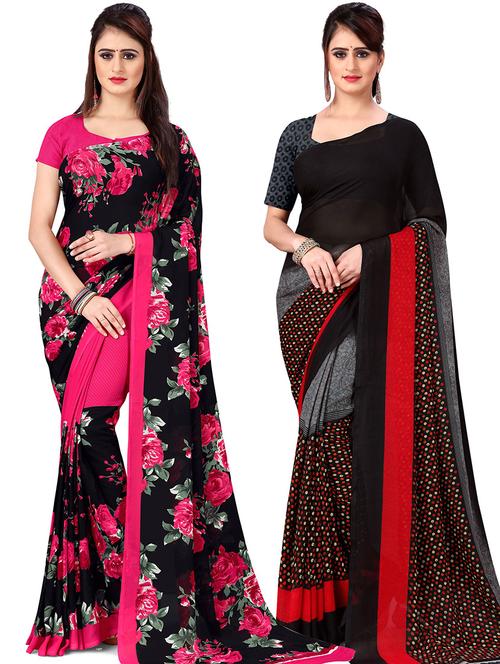 women pack of 2 casual wear sarees - 21436380 - Very Small Image - 1