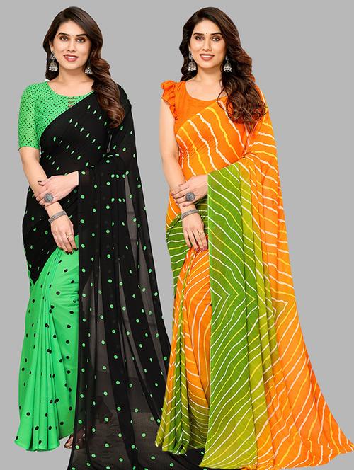 women pack of 2 casual wear sarees - 21439837 - Very Small Image - 1