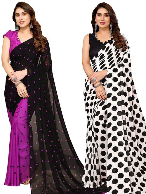 women pack of 2 casual wear sarees - 21440291 - Very Small Image - 1