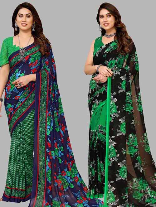 pack of 2 casual wear sarees - 21440423 - Very Small Image - 1