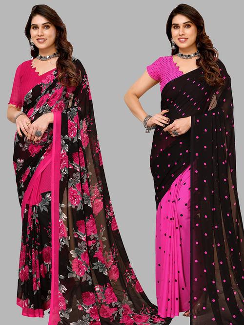 multi colored georgette ready to wear saree - 21440984 - Very Small Image - 1