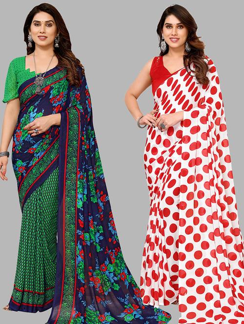 multi colored georgette ready to wear saree - 21441004 - Very Small Image - 1