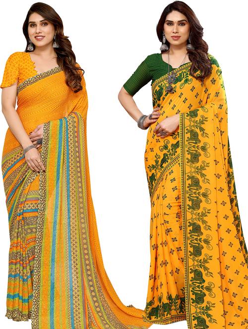 pack of 2 printed sarees - 21441089 - Very Small Image - 1
