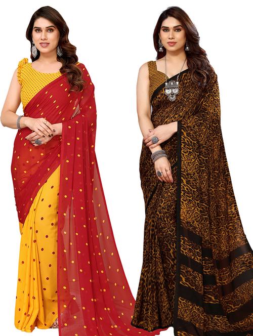 pack of 2 casual wear sarees - 21441594 - Very Small Image - 1