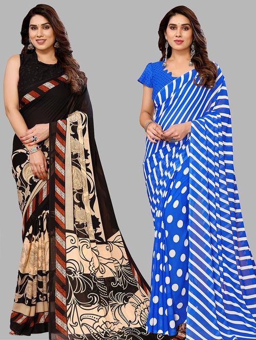pack of 2 casual wear sarees - 21441604 - Very Small Image - 1