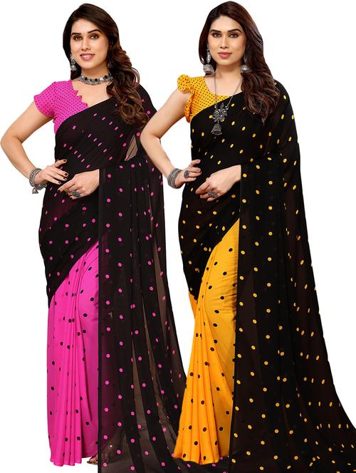 pack of 2 casual wear sarees - 21441658 - Very Small Image - 1
