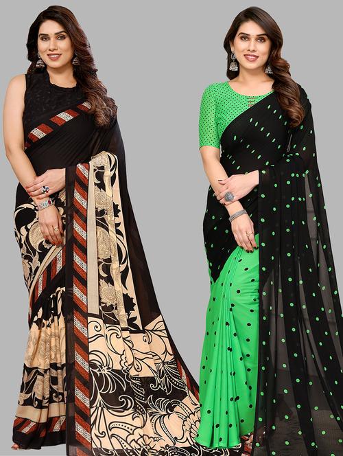 pack of 2 casual wear sarees - 21441677 - Very Small Image - 1