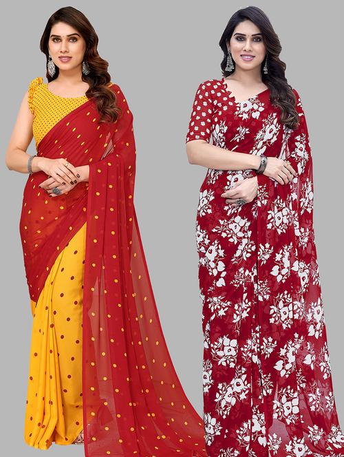 pack of 2 casual wear sarees - 21441684 - Very Small Image - 1