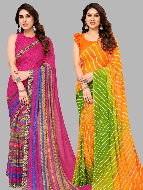 pack of 2 casual wear sarees - 21441689 - Very Small Image - 1