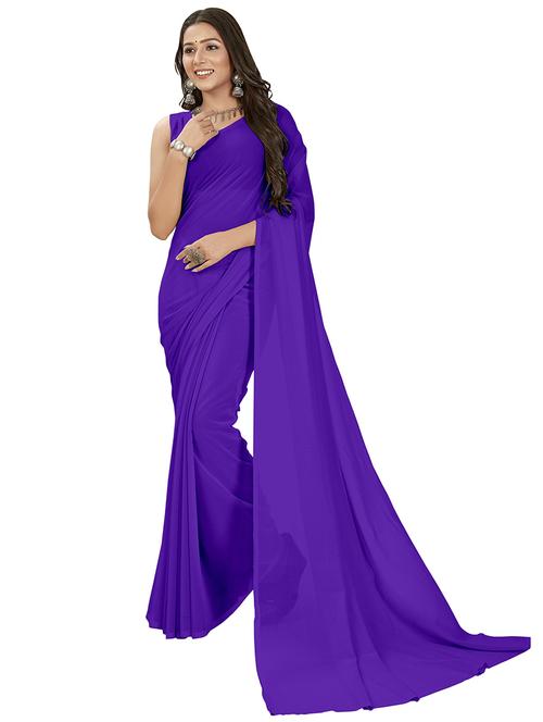 women casual wear georgette saree with blouse - 21443924 - Very Small Image - 1
