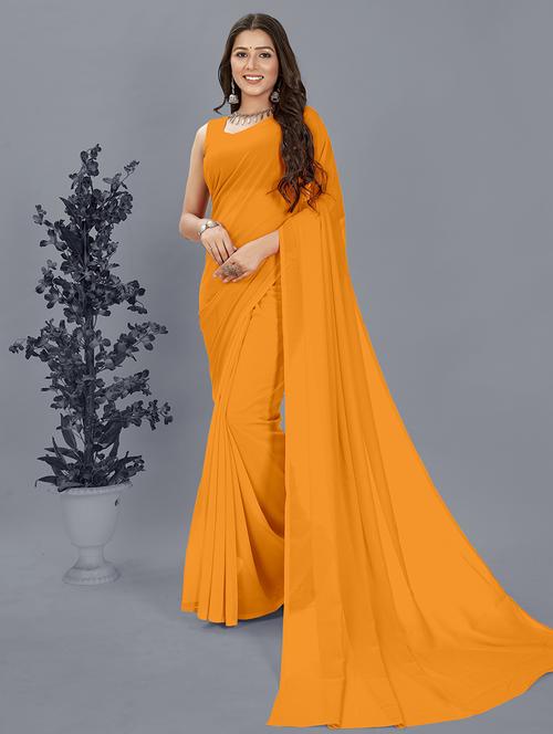 women casual wear georgette saree with blouse - 21443964 - Very Small Image - 1