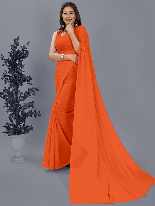 women casual wear georgette saree with blouse - 21444395 - Very Small Image - 1