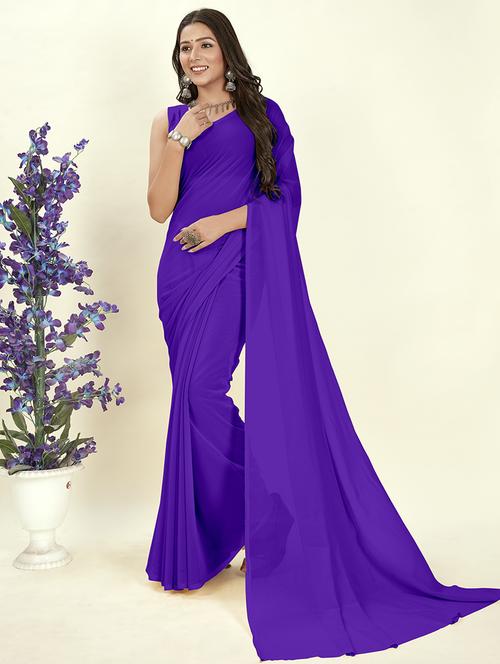 women casual wear georgette saree with blouse - 21444397 - Very Small Image - 1