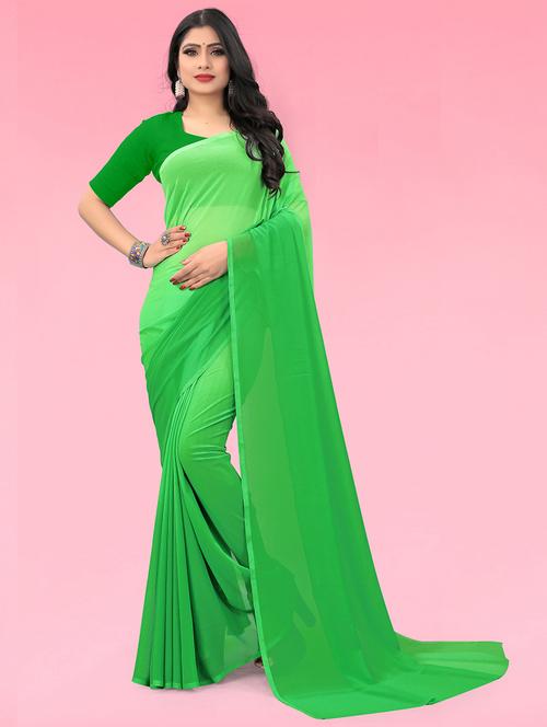women plain casual wear saree with blouse - 21446564 - Very Small Image - 1