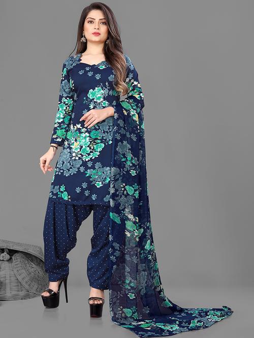 women navy blue unstitched suit - 21448266 - Very Small Image - 1