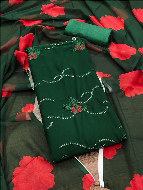 embroidered unstitched suit set - 21451226 - Very Small Image - 1