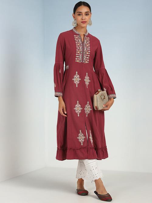 women embroidered a-line kurta - 21451588 - Very Small Image - 1