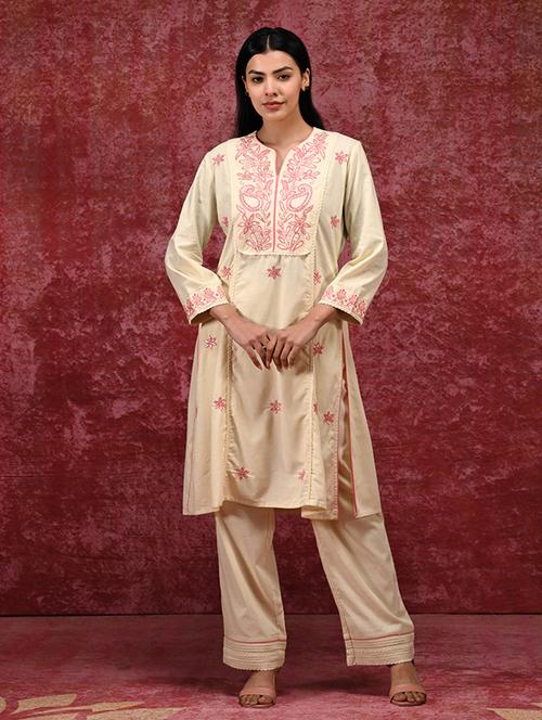 women yellow kurta pant set - 21451727 - Very Small Image - 1