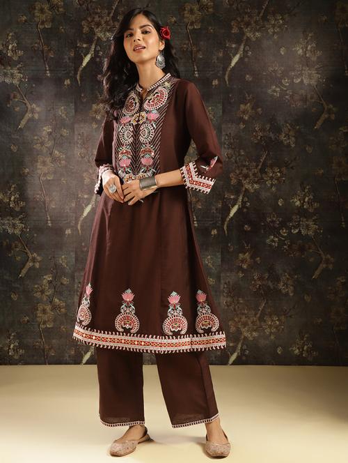 women embroidered kurta palazzo set - 21451862 - Very Small Image - 1