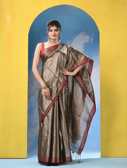 women handloom saree with blouse - 21454477 - Very Small Image - 1