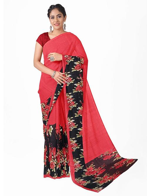 women printed casual wear saree with blouse - 21455038 - Very Small Image - 1