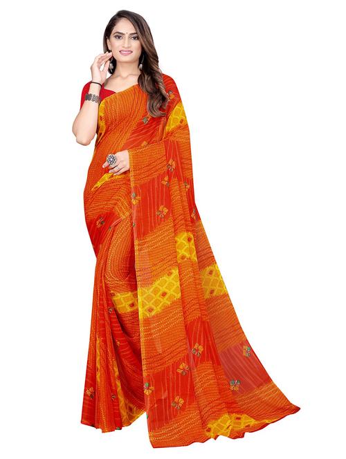 women printed casual wear saree with blouse - 21456338 - Very Small Image - 1