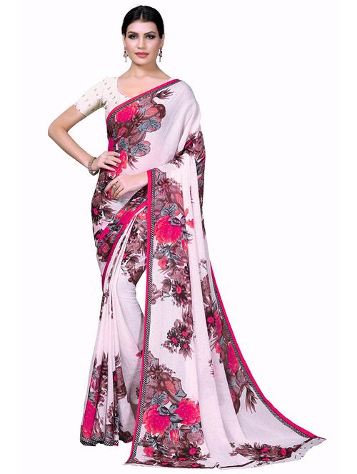 women printed casual wear saree with blouse - 21456385 - Very Small Image - 1