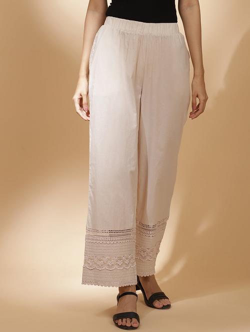 women ankle length self-designed palazzo - 21456762 - Very Small Image - 1