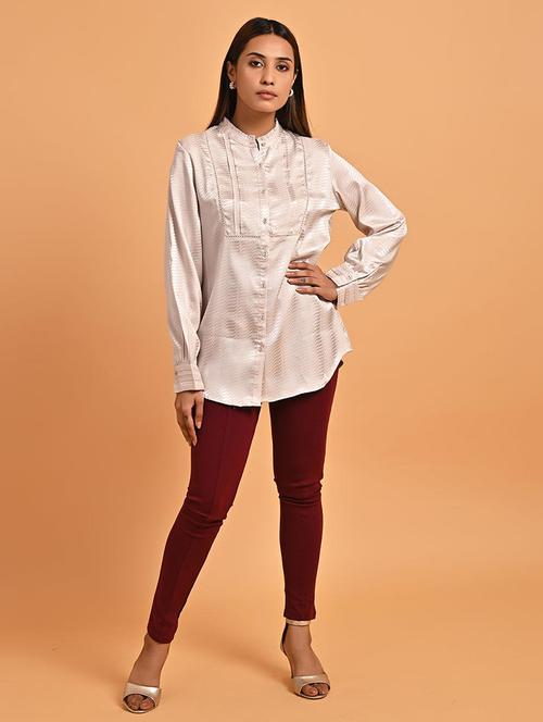 women long sleeve self-designed regular shirt - 21456825 - Very Small Image - 1