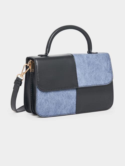 women blue pu handbag - 21457048 - Very Small Image - 1
