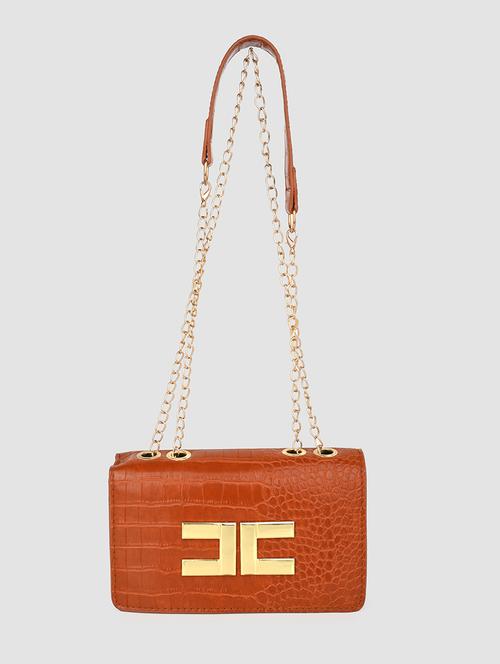 brown textured handbag - 21457081 - Very Small Image - 1