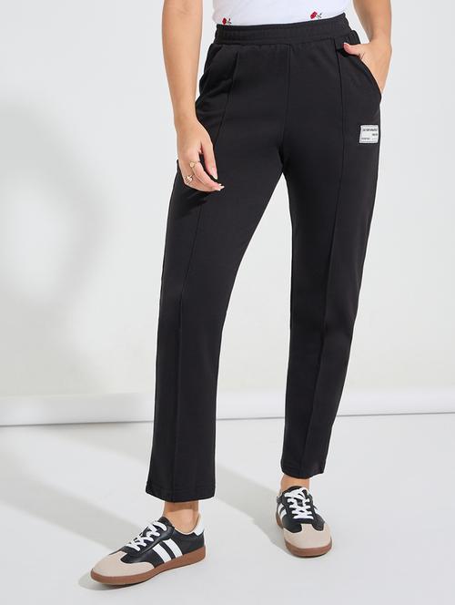 women black polyester track pant - 21457619 - Very Small Image - 1