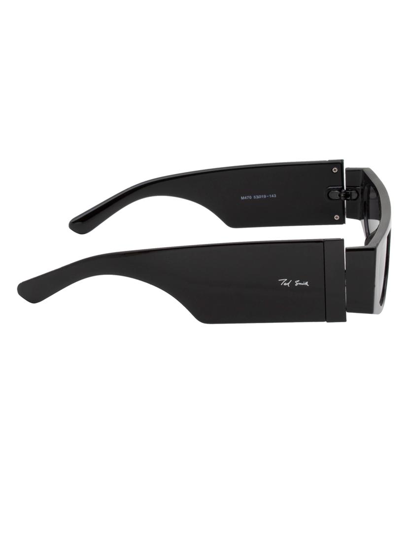 ted smith black square sunglasses for men & women | full rim & acetate frame | medium to large face ( 53-19-143 ) - 21458292 - Zoom Image - 3