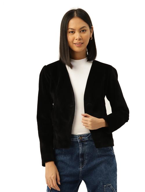 women black solids summer jacket - 21458590 - Very Small Image - 1