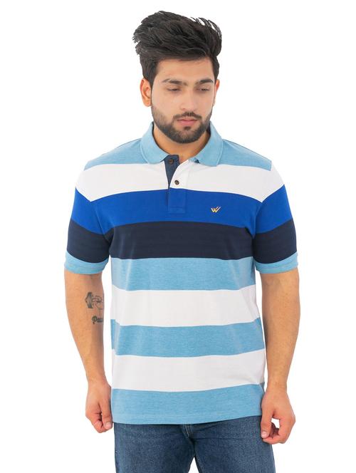 men striped short sleeve polo t-shirt - 21459054 - Very Small Image - 1
