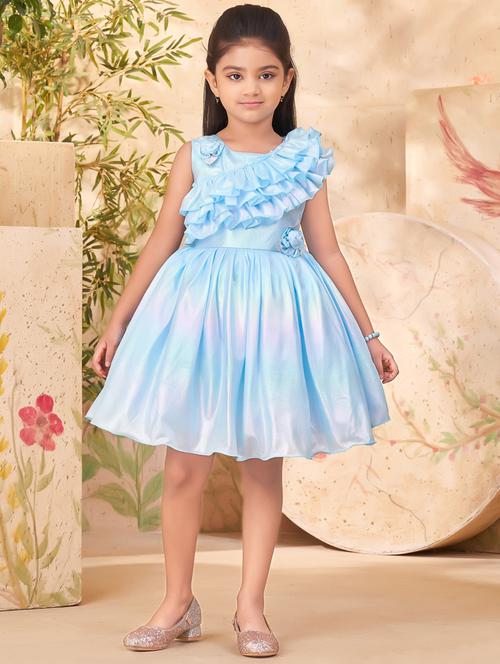 girl sleeveless party wear frock - 21462290 - Very Small Image - 1