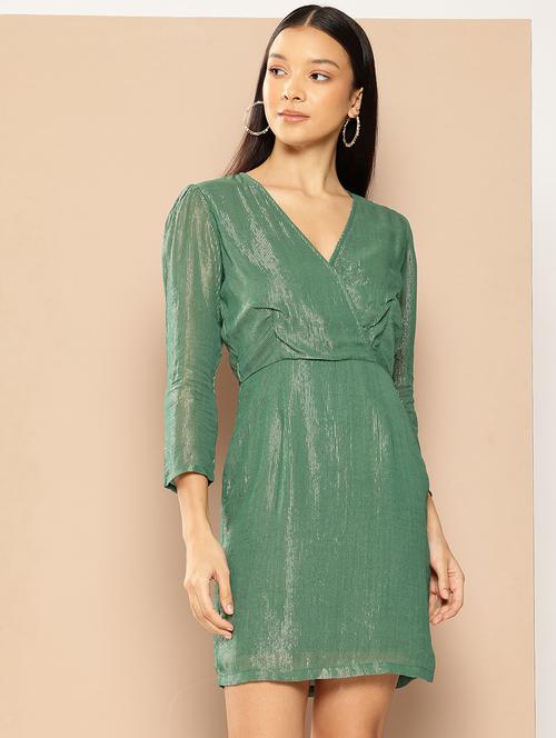 green self-designed sheath dress - 21463176 - Very Small Image - 1