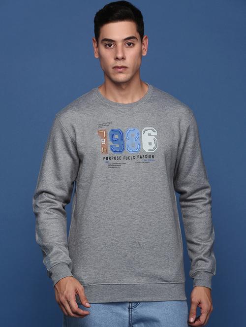 Men's Round Neck Printed Sweatshirt - 21463195 - Very Small Image - 1