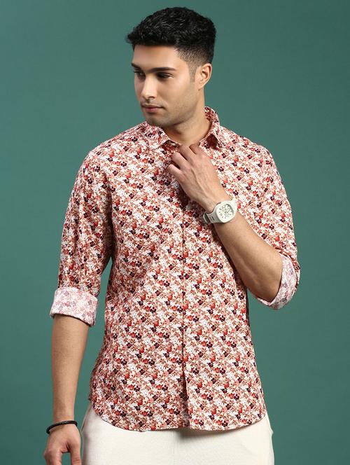 Men Printed Cotton Casual Shirt - 21463242 - Very Small Image - 1