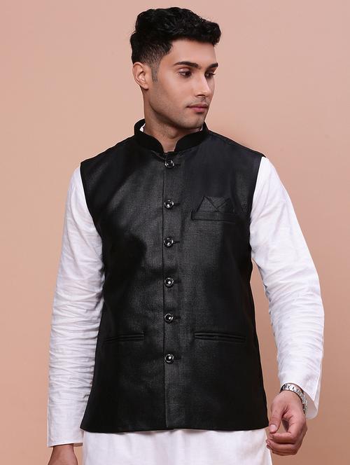 Men Mandrain Neck Nehru Jacket - 21463303 - Very Small Image - 1