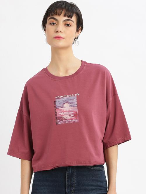 women printed boxy t-shirt - 21463537 - Very Small Image - 1