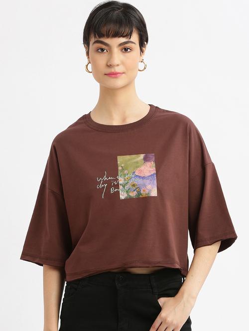 women printed boxy t-shirt - 21463541 - Very Small Image - 1