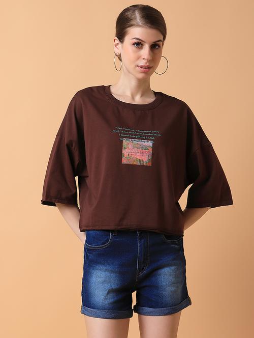 women printed boxy t-shirt - 21463560 - Very Small Image - 1