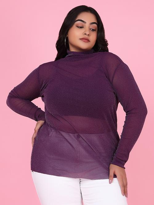 women plus size solid regular fit top - 21463785 - Very Small Image - 1