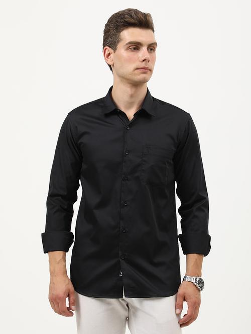 men solid casual shirt - 21463952 - Very Small Image - 1
