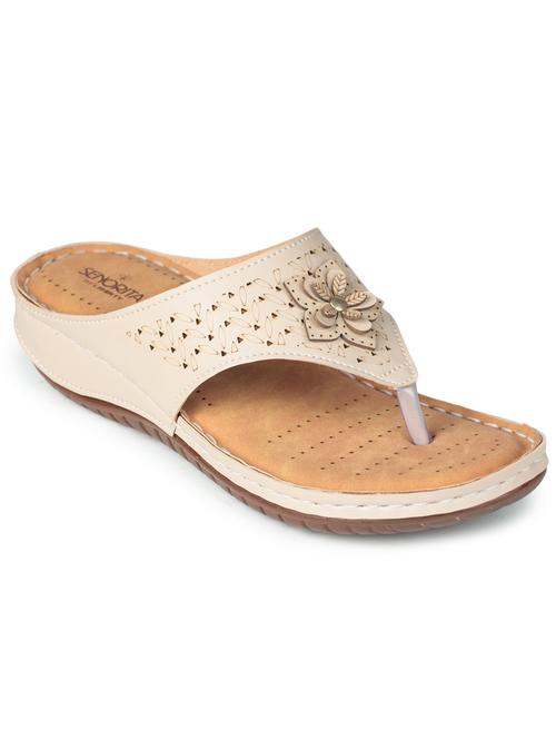 women beige slippers flip flop - 21467149 - Very Small Image - 1