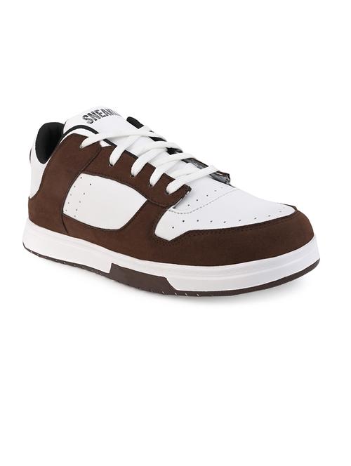 tan synthetic laceup casual shoes - 21467632 - Very Small Image - 1