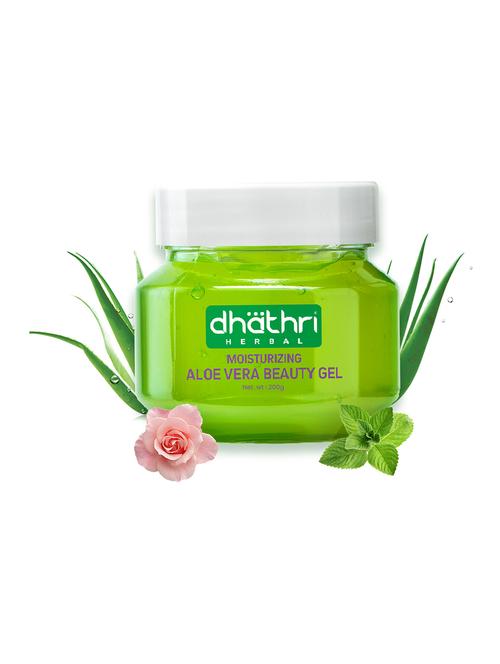 dhathri aloe vera beauty gel is a natural moisturizer to soothe & improve skin tone - 21468145 - Very Small Image - 1