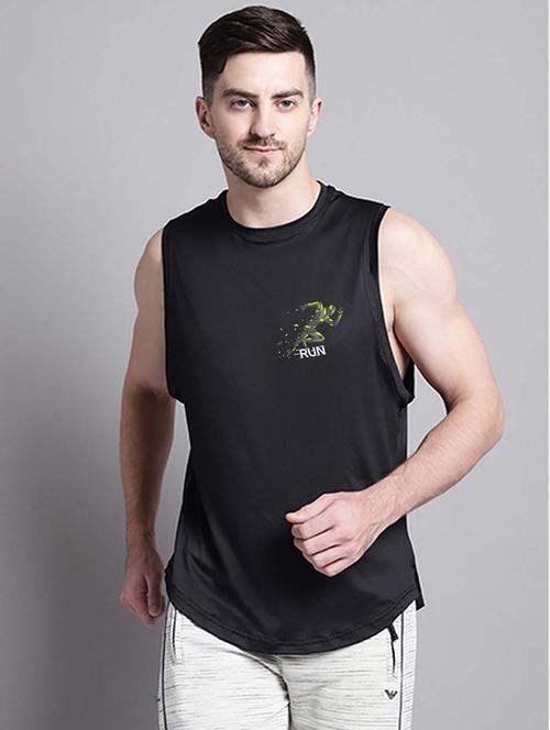 men printed round neck sleeveless vest - 21468229 - Very Small Image - 1