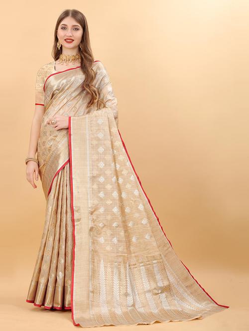 women self design banarasi saree with blouse - 21468844 - Very Small Image - 1
